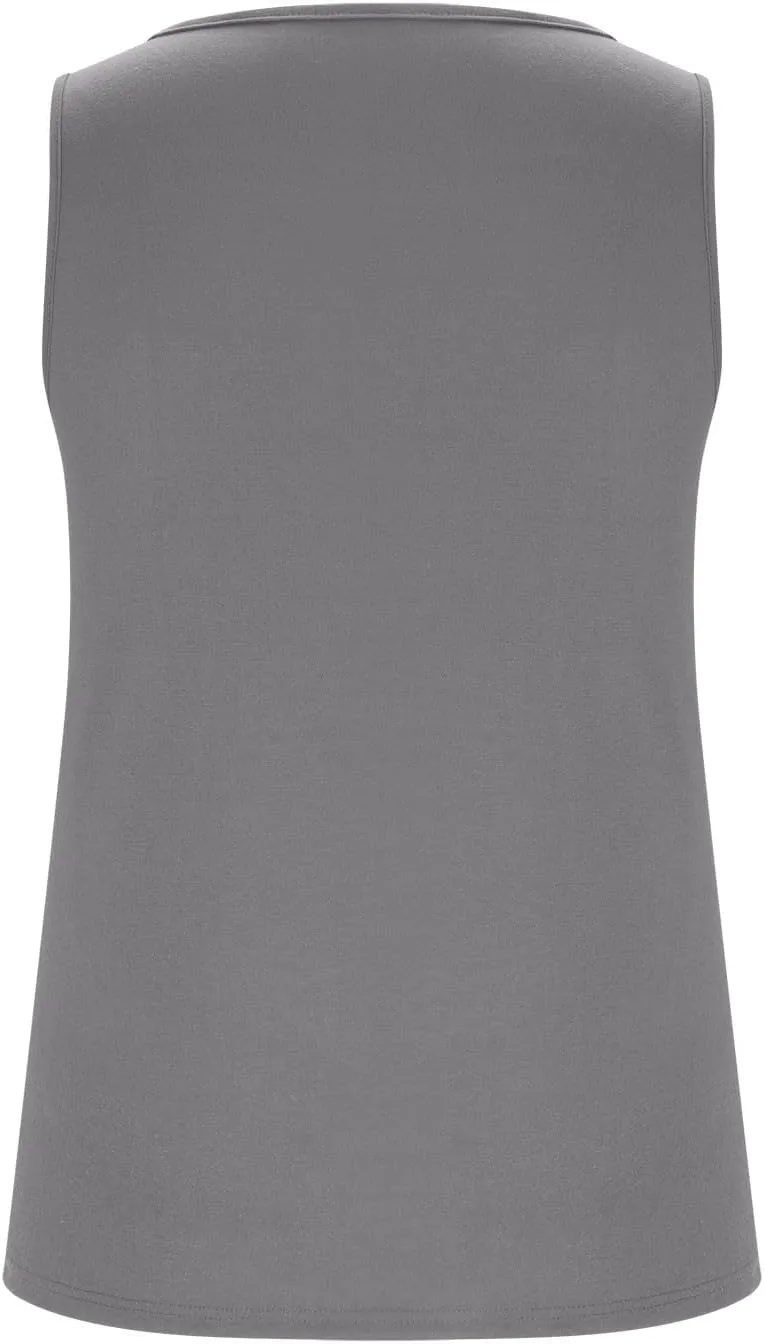 Sexy Cut Out Ripped Tank Tops for Women Distressed Sleeveless T-Shirt Summer Rock Tee Solid Color Basic Tunic Blouse