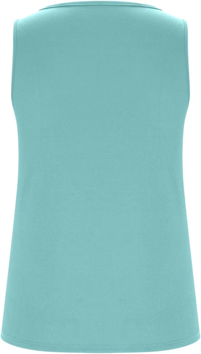 Sexy Cut Out Ripped Tank Tops for Women Distressed Sleeveless T-Shirt Summer Rock Tee Solid Color Basic Tunic Blouse