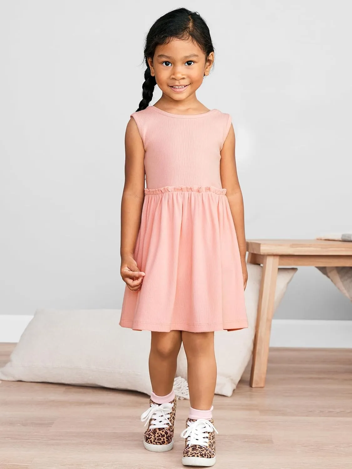 Simple Joys by Carter's Girls' Short-Sleeve and Sleeveless Dress Sets, Pack of 2