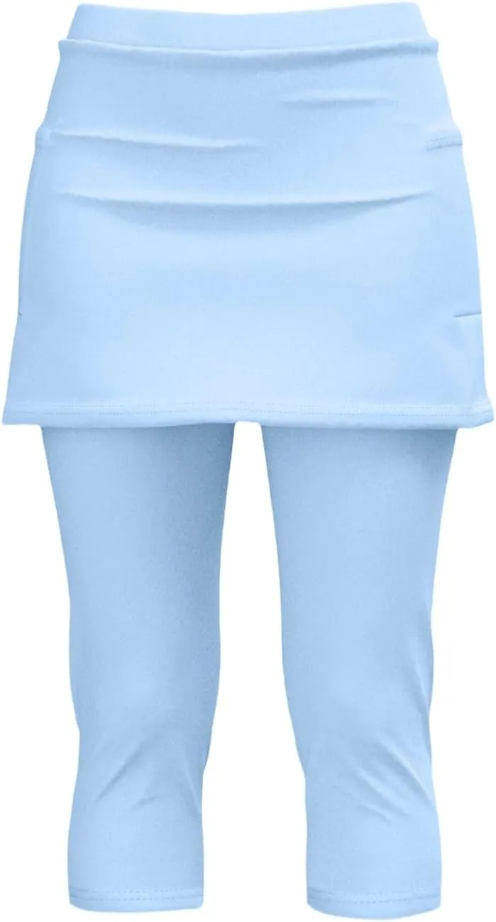 Skirt Leggings for Women 2025 Summer Plus Size Tennis Golf Skort Capris Gym Tennis Yoga Athletic Legging with Skirts