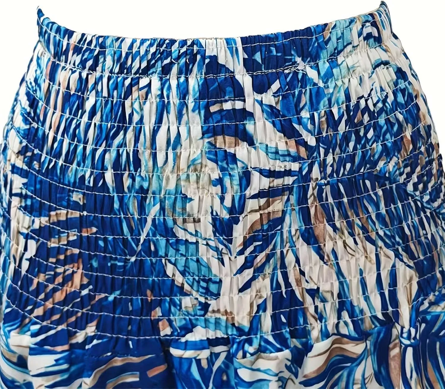 Skirts for Women Trendy Bohemian Summer High Elastic Waist Beach Floral Print A-Line Boha Skirts Vocation Streetwear