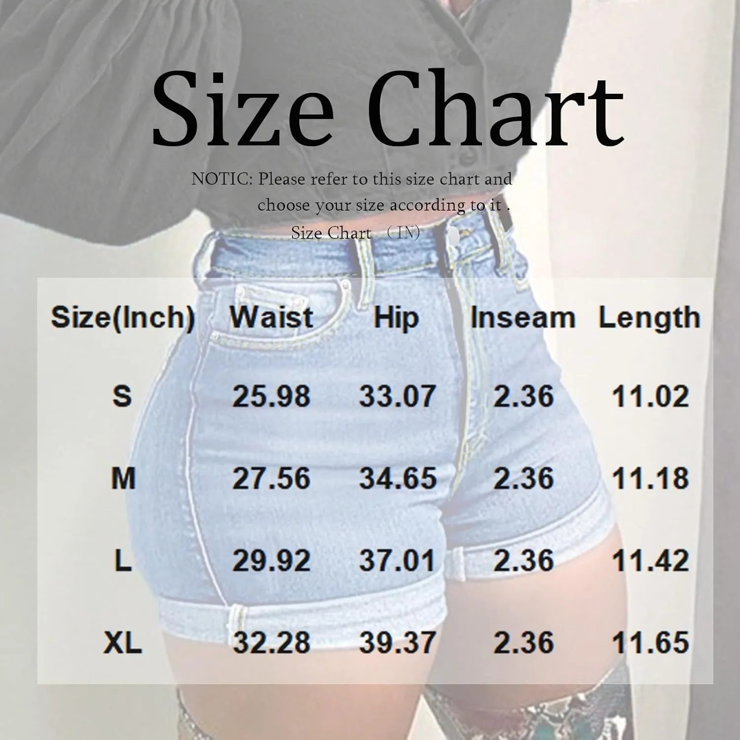 Stretchy Jean Shorts for Women High Waisted Butt Lifting Denim Shorts Tummy Control Booty Cuffed Jorts with Pockets