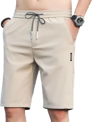 Summer Beach Shorts Men's Sports Shorts Breathable Quick Dried Ice Shorts Gym Running Pants