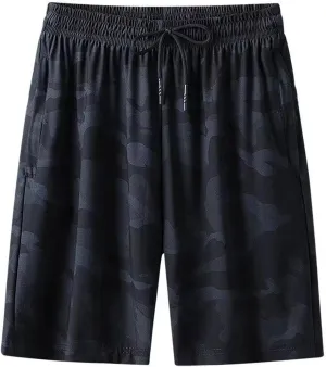 Summer Beach Shorts Men's Sports Shorts Breathable Quick Dried Ice Shorts Gym Running Pants
