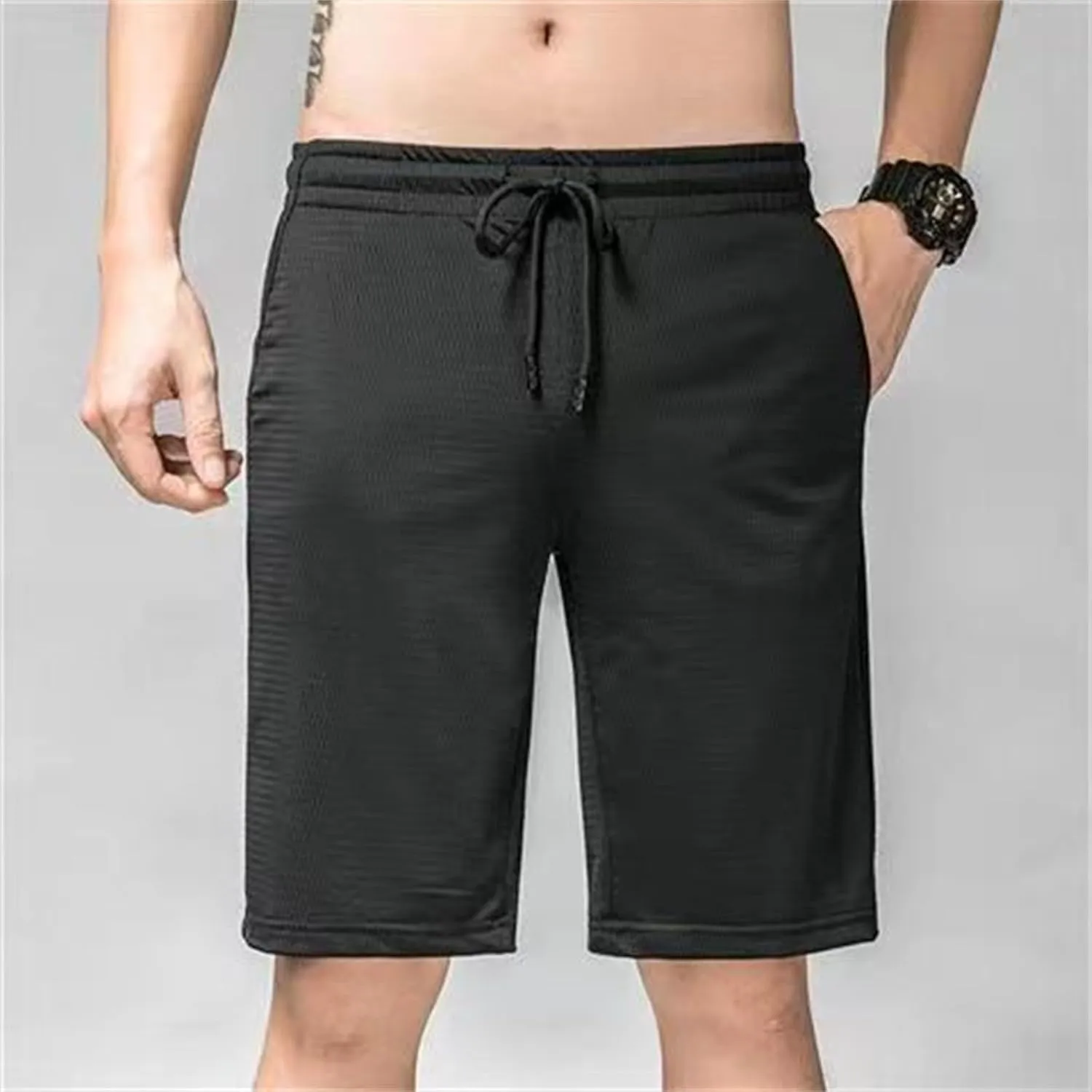 Summer Beach Shorts Men's Sports Shorts Breathable Quick Dried Ice Shorts Gym Running Pants