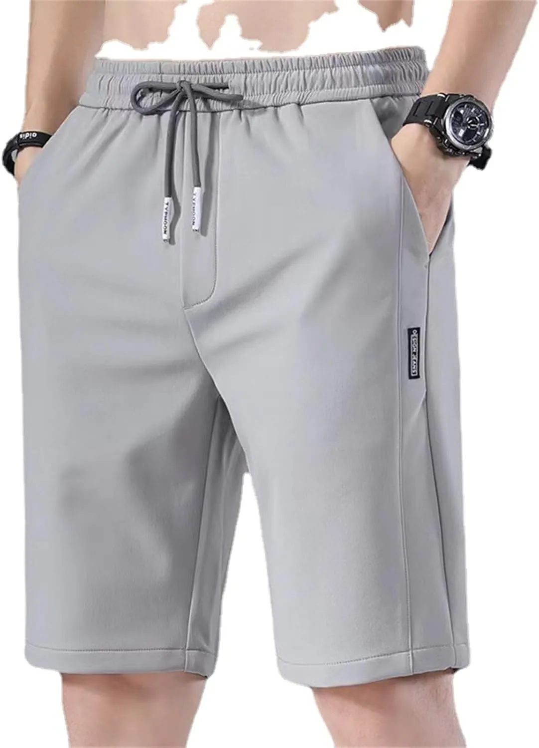 Summer Beach Shorts Men's Sports Shorts Breathable Quick Dried Ice Shorts Gym Running Pants