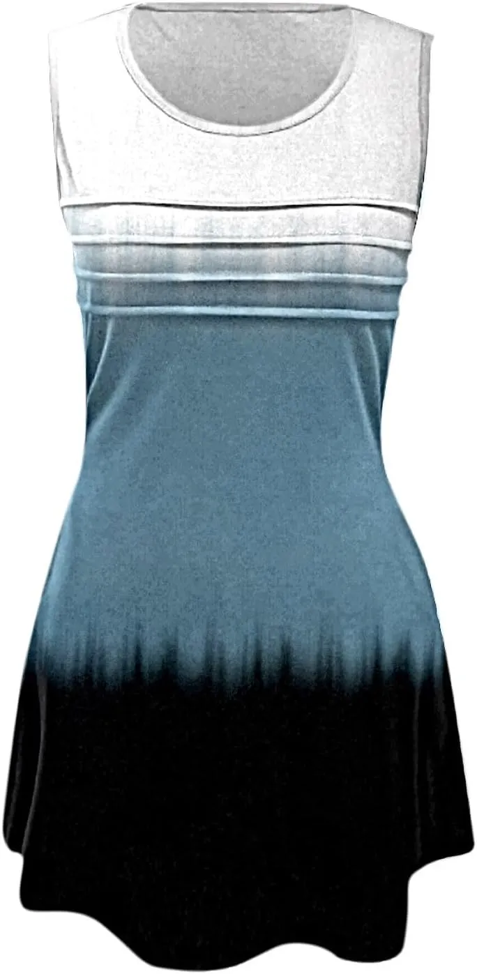 Summer Dress Short Womens with Pockets Summer Casual Tank Dress Sleeveless Midi Beach Dress Women's Linen Dress
