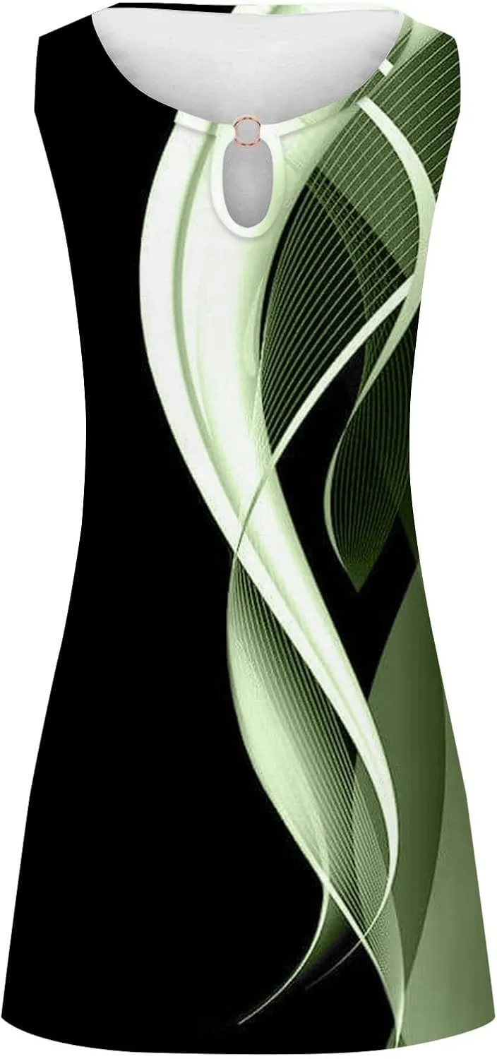 Sundresdes for Women Over 50 Sun Dresses for Women 2025 Vacation Beach Casual Summer Sundresses Sleeveless Tank