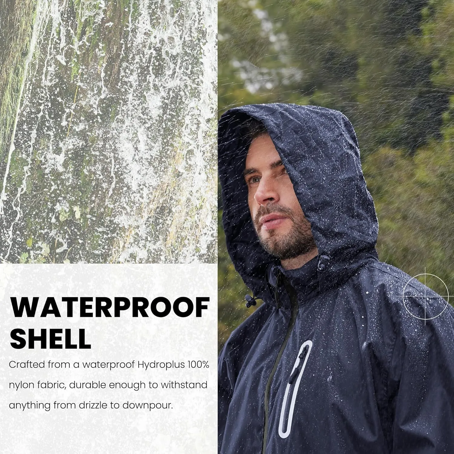 SWISSWELL Men Women Rain Suit Waterproof Lightweight Hooded Raincoat Jacket and Pants for Golf, Hiking, Travel