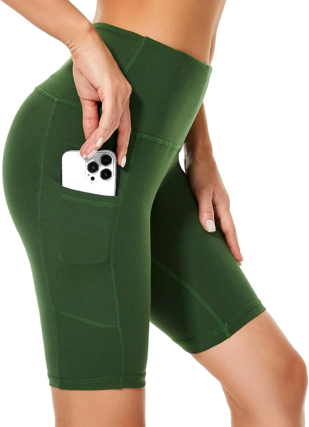 Taydey Women's High Waist Yoga Running Workout Athletic Cycling Hiking Sports Shorts