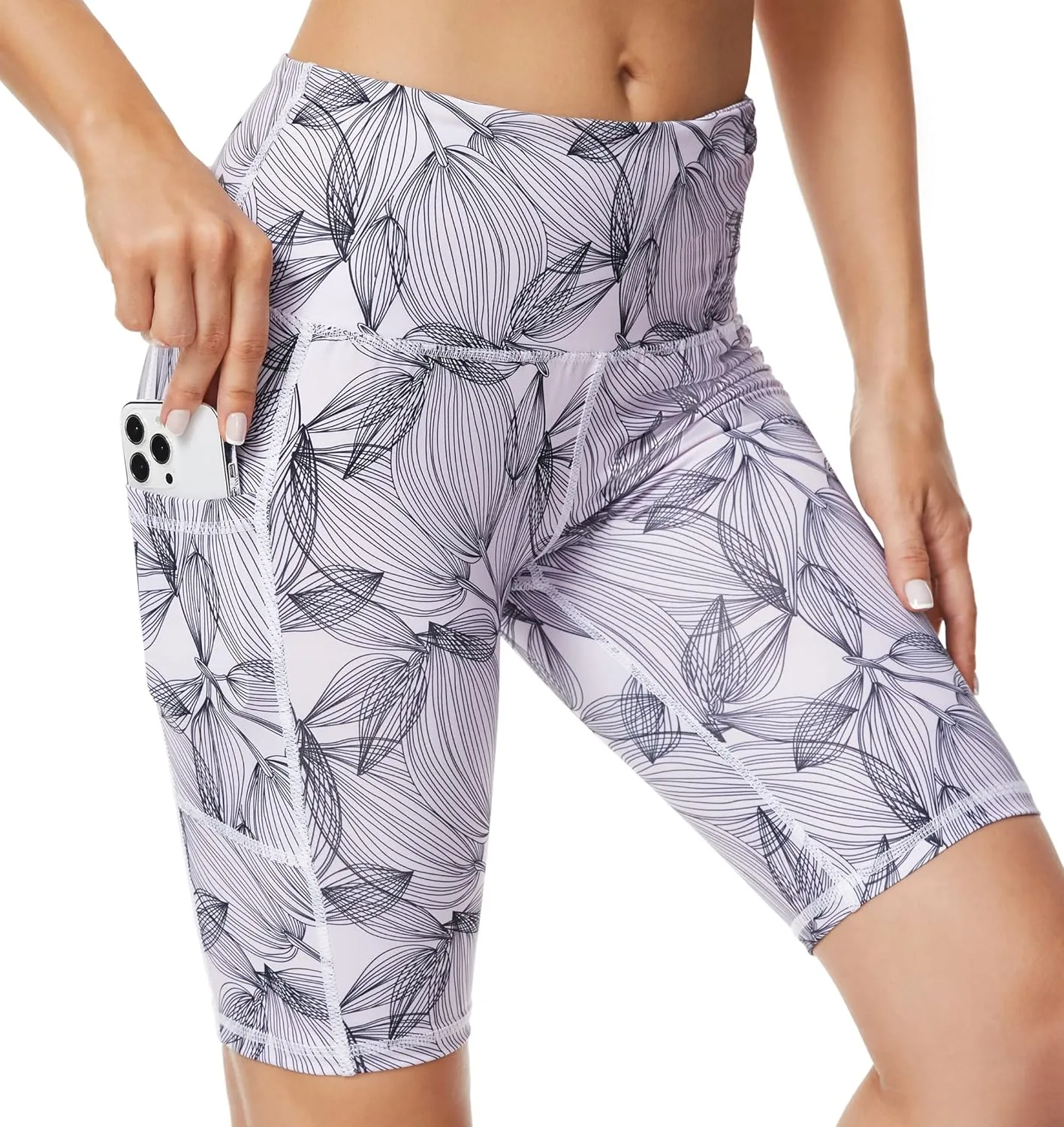 Taydey Women's High Waist Yoga Running Workout Athletic Cycling Hiking Sports Shorts