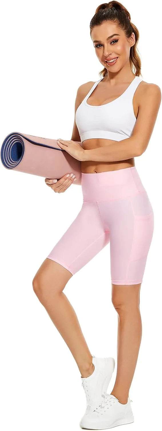 Taydey Women's High Waist Yoga Running Workout Athletic Cycling Hiking Sports Shorts