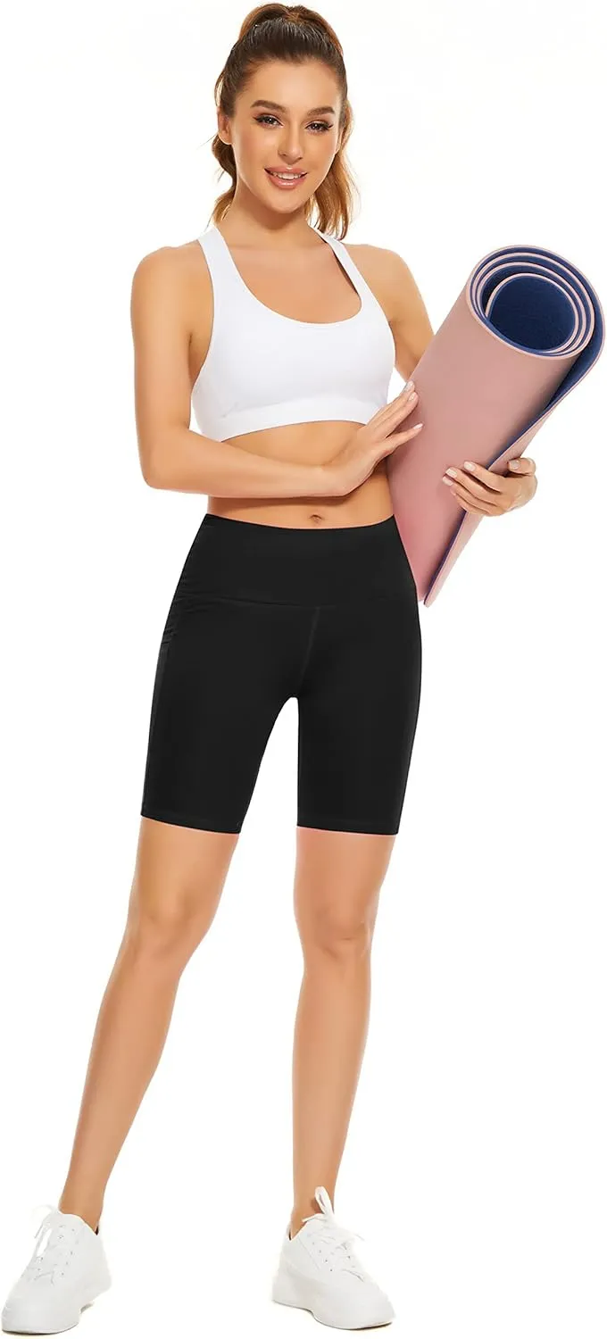 Taydey Women's High Waist Yoga Running Workout Athletic Cycling Hiking Sports Shorts