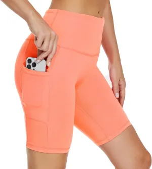 Taydey Women's High Waist Yoga Running Workout Athletic Cycling Hiking Sports Shorts