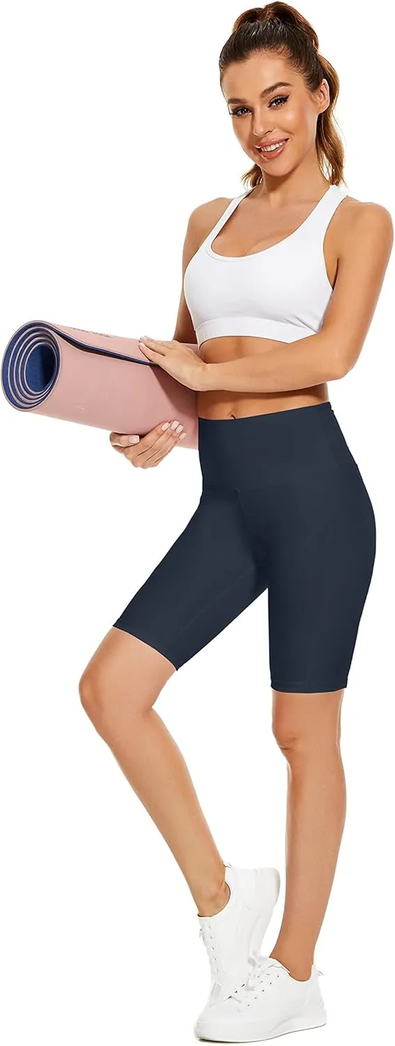 Taydey Women's High Waist Yoga Running Workout Athletic Cycling Hiking Sports Shorts