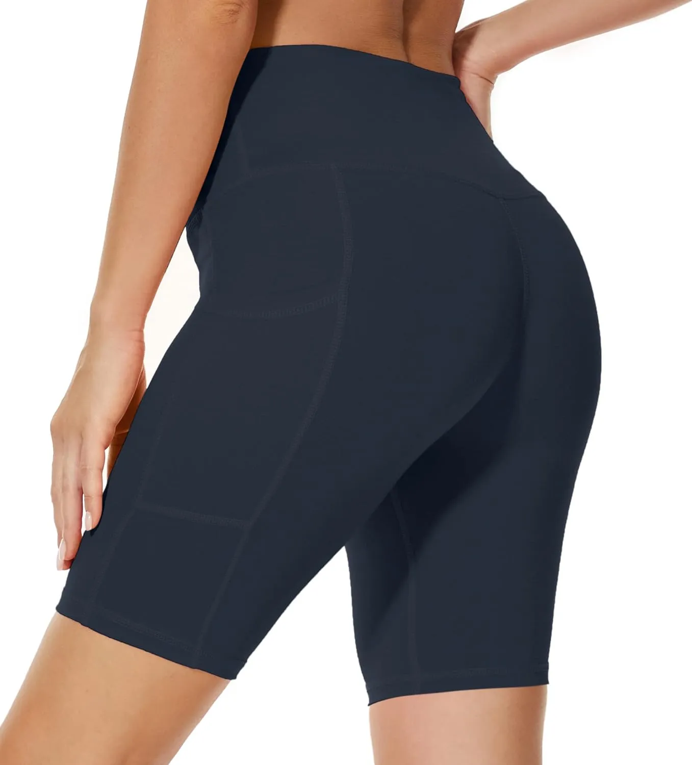 Taydey Women's High Waist Yoga Running Workout Athletic Cycling Hiking Sports Shorts