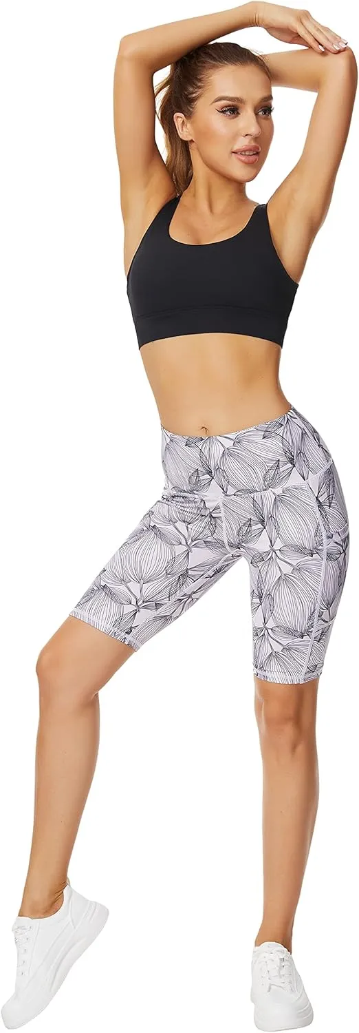 Taydey Women's High Waist Yoga Running Workout Athletic Cycling Hiking Sports Shorts