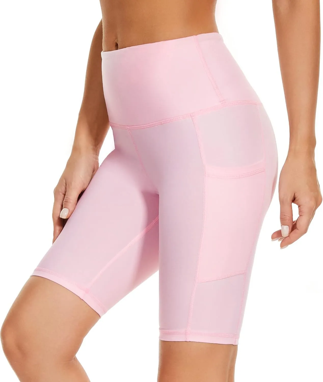 Taydey Women's High Waist Yoga Running Workout Athletic Cycling Hiking Sports Shorts