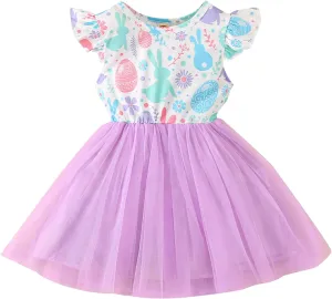 Toddler Baby Girls Summer Clothes Tutu Princess Dress Floral Sleeveless Dress Little Girl Outfits