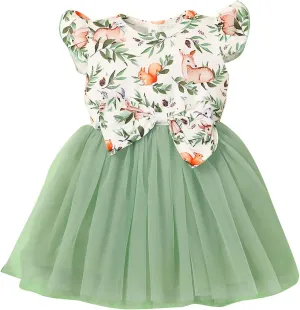 Toddler Baby Girls Summer Clothes Tutu Princess Dress Floral Sleeveless Dress Little Girl Outfits