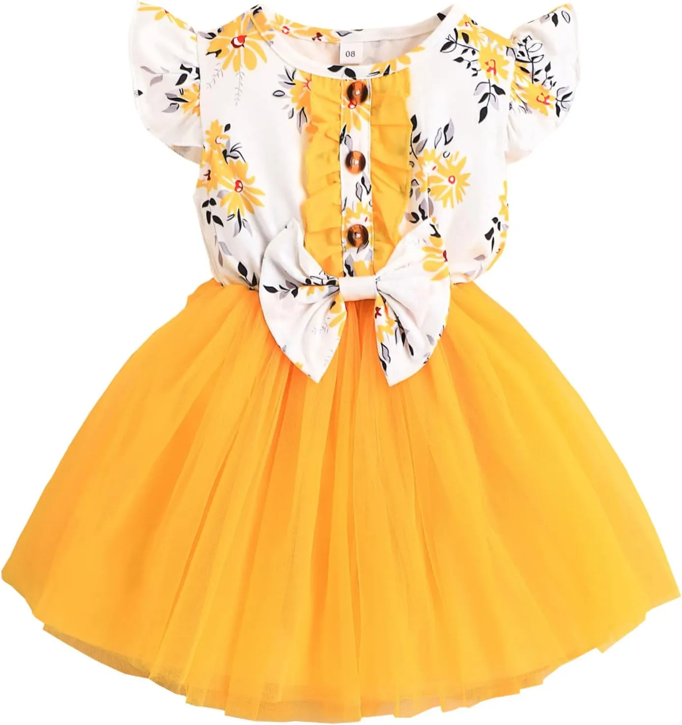 Toddler Baby Girls Summer Clothes Tutu Princess Dress Floral Sleeveless Dress Little Girl Outfits