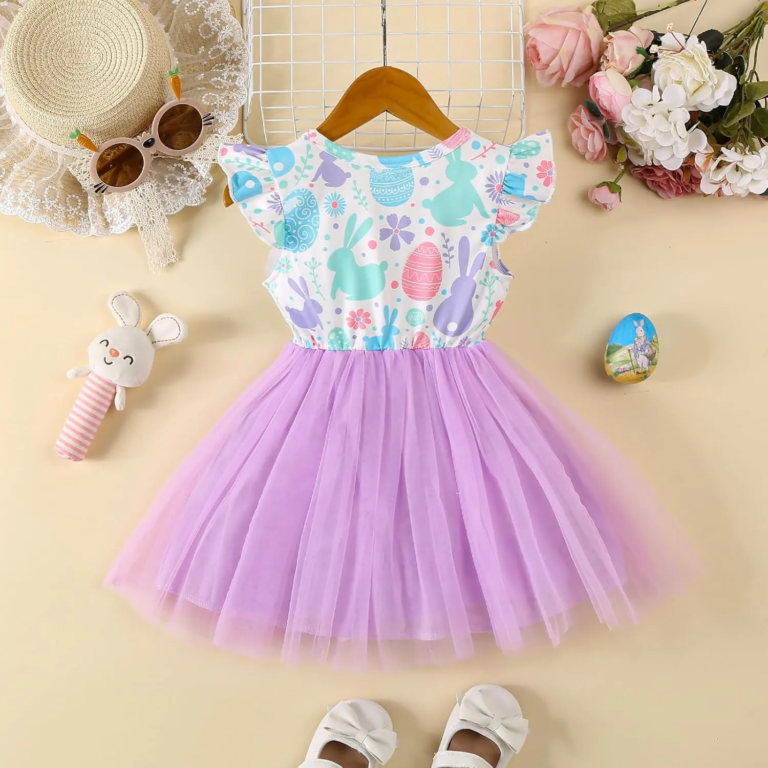 Toddler Baby Girls Summer Clothes Tutu Princess Dress Floral Sleeveless Dress Little Girl Outfits