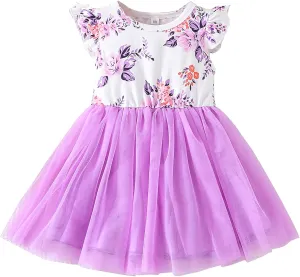 Toddler Baby Girls Summer Clothes Tutu Princess Dress Floral Sleeveless Dress Little Girl Outfits