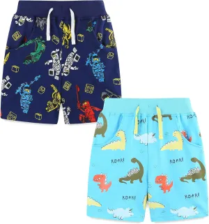 Toddler Boys Sports Shorts Cotton Casual All-Match Children's Clothing Pants 2-7T 2-Pack