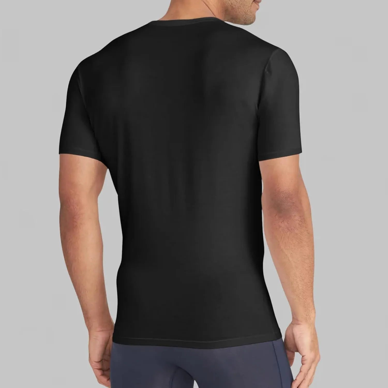 Tommy John Men's Slim Fit Crew Neck Undershirt, Cool Cotton Fabric, Slim Fit T-Shirt with Stay Tuck Design