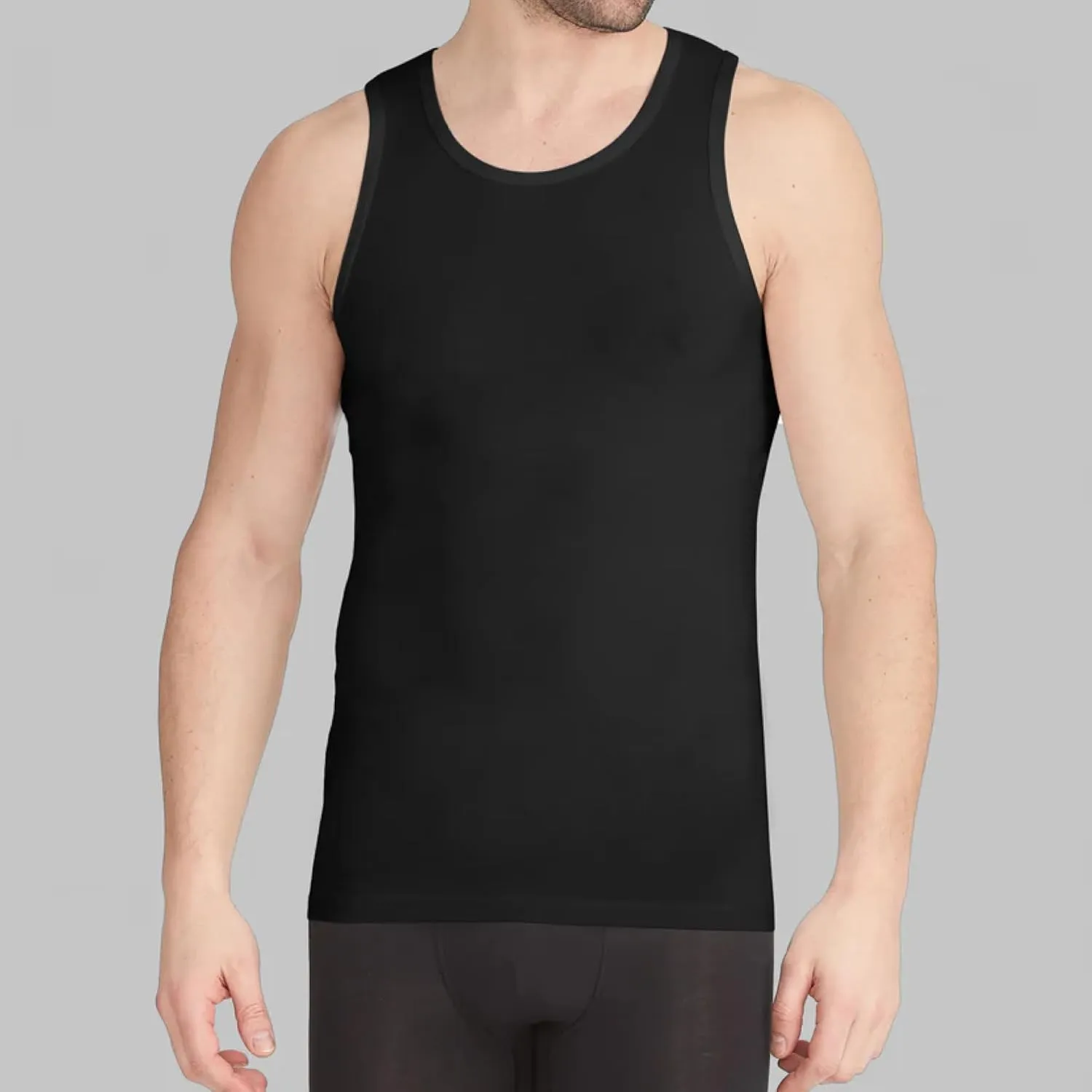 Tommy John Men's Tank Top, Cool Cotton, Slim Fit T-Shirt Stay Tuck Design, 3 and Single Pack