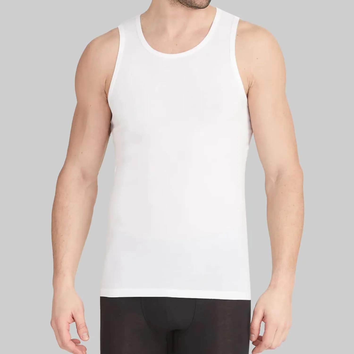 Tommy John Men's Tank Top, Cool Cotton, Slim Fit T-Shirt Stay Tuck Design, 3 and Single Pack