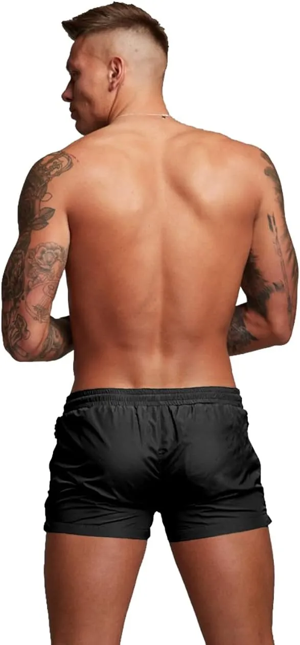 TONLEN Mens Swimwear Sports Shorts Swim Trunks with Zipper Pockets
