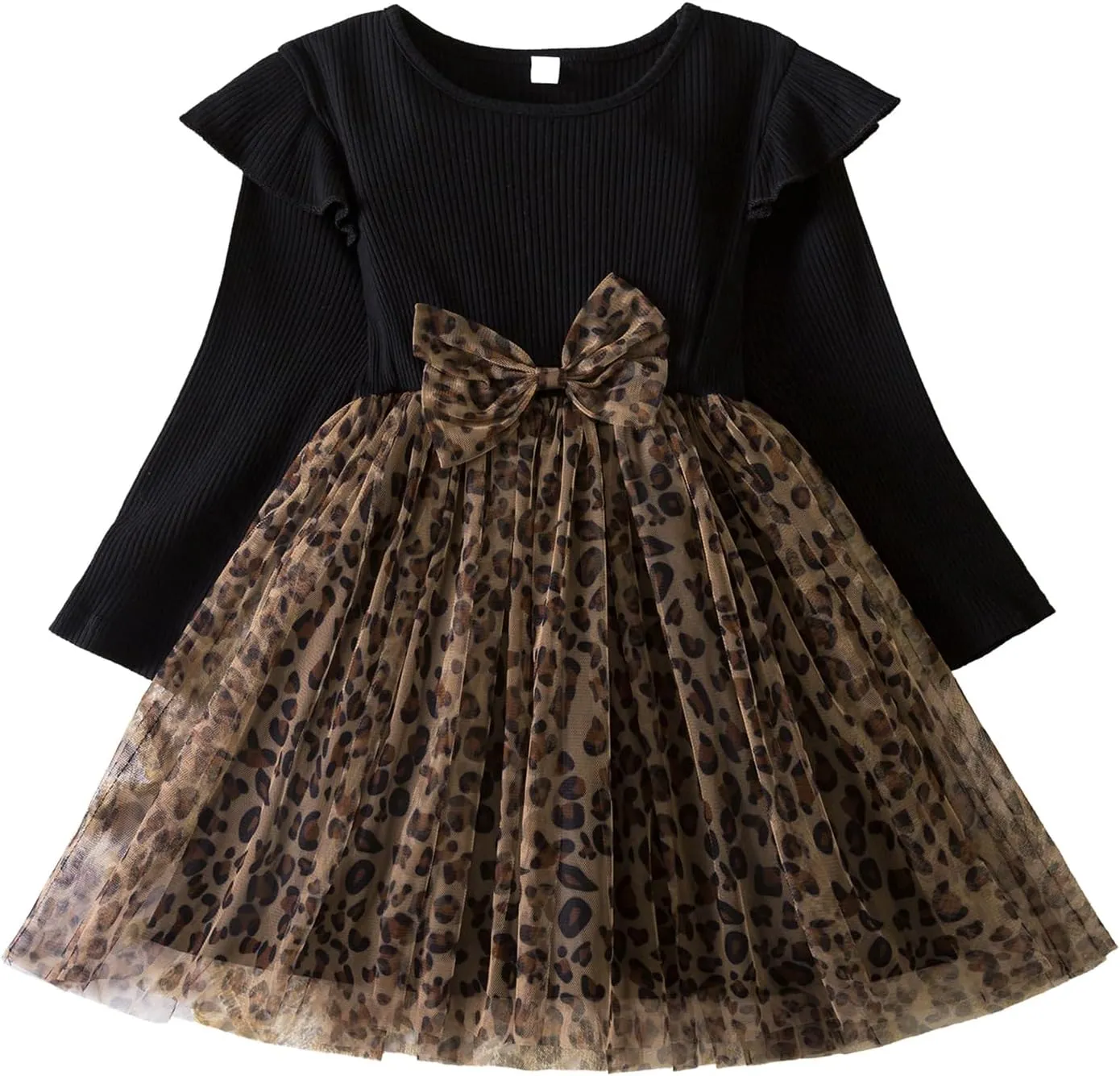 TTYAOVO Girl Long Sleeve Dress Fall Winter Princess Causal Dresses