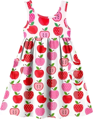 Vieille Little Girls Sleeveless Dress Cute Summer Sundress with Pocket 2-7 Years