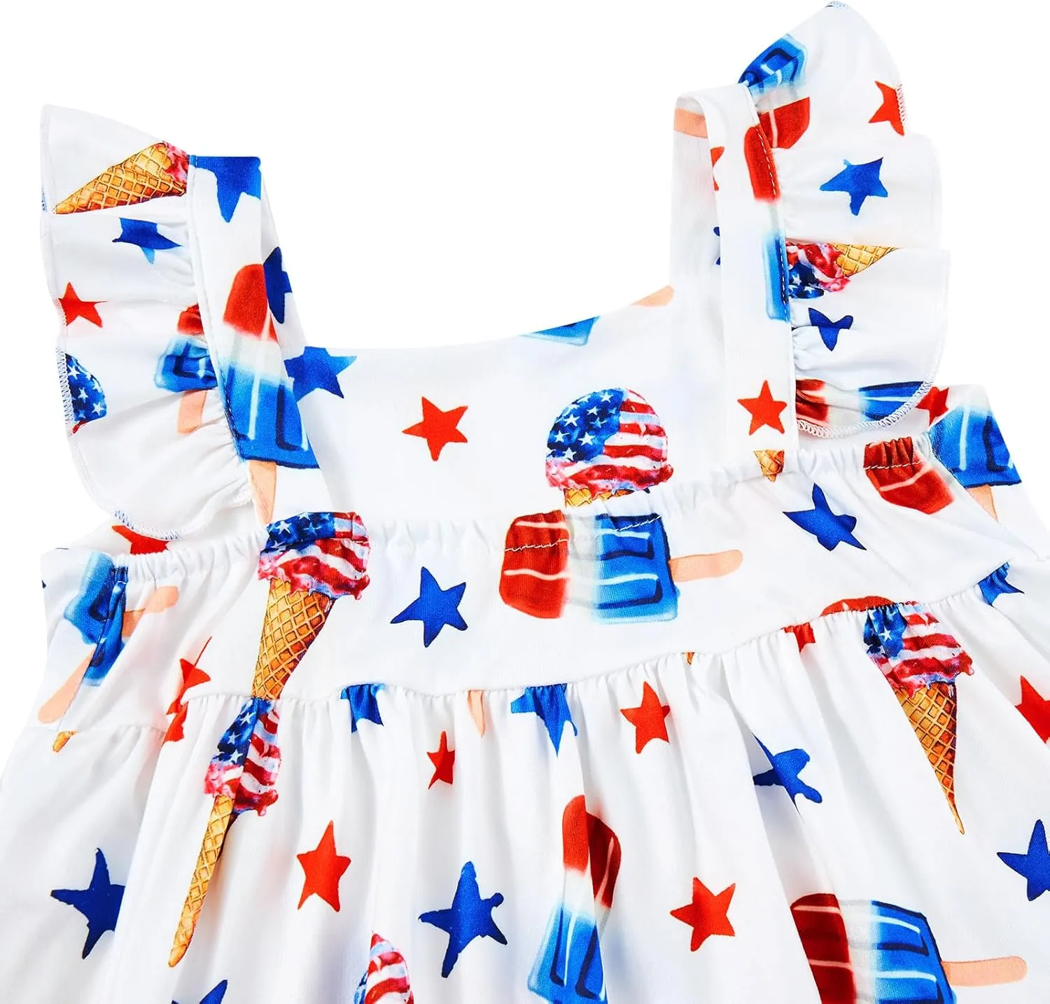 Vieille Toddler Girls Summer Dress Ruffle Sleeveless Casual Beach Sundress Tiered Swing Princess Dress for 2-8 Years