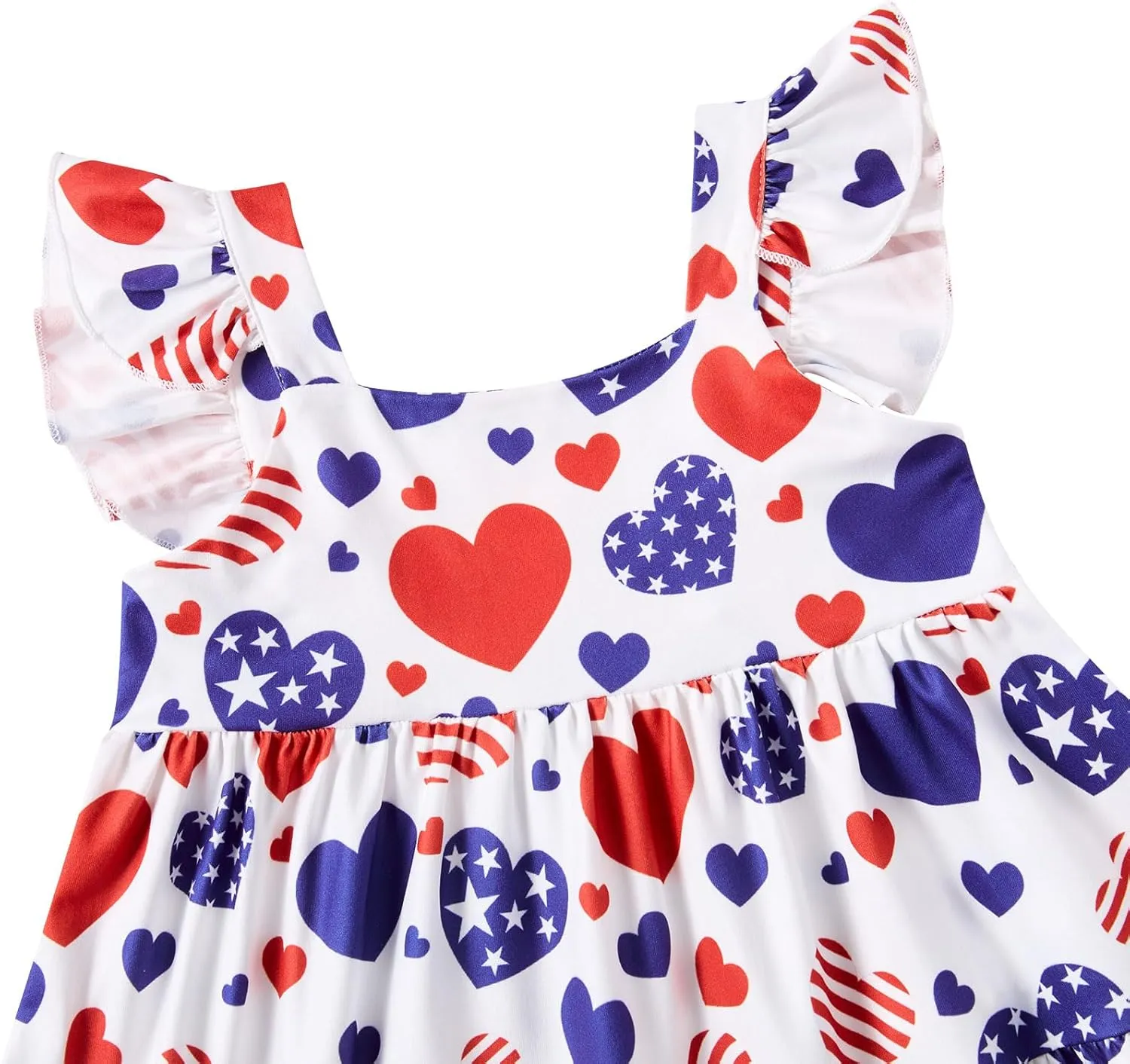 Vieille Toddler Girls Summer Dress Ruffle Sleeveless Casual Beach Sundress Tiered Swing Princess Dress for 2-8 Years