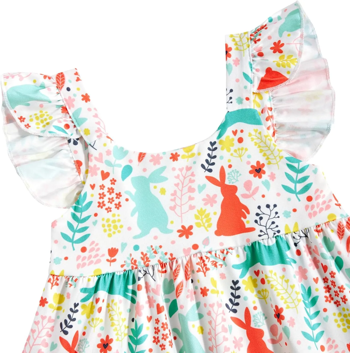 Vieille Toddler Girls Summer Dress Ruffle Sleeveless Casual Beach Sundress Tiered Swing Princess Dress for 2-8 Years