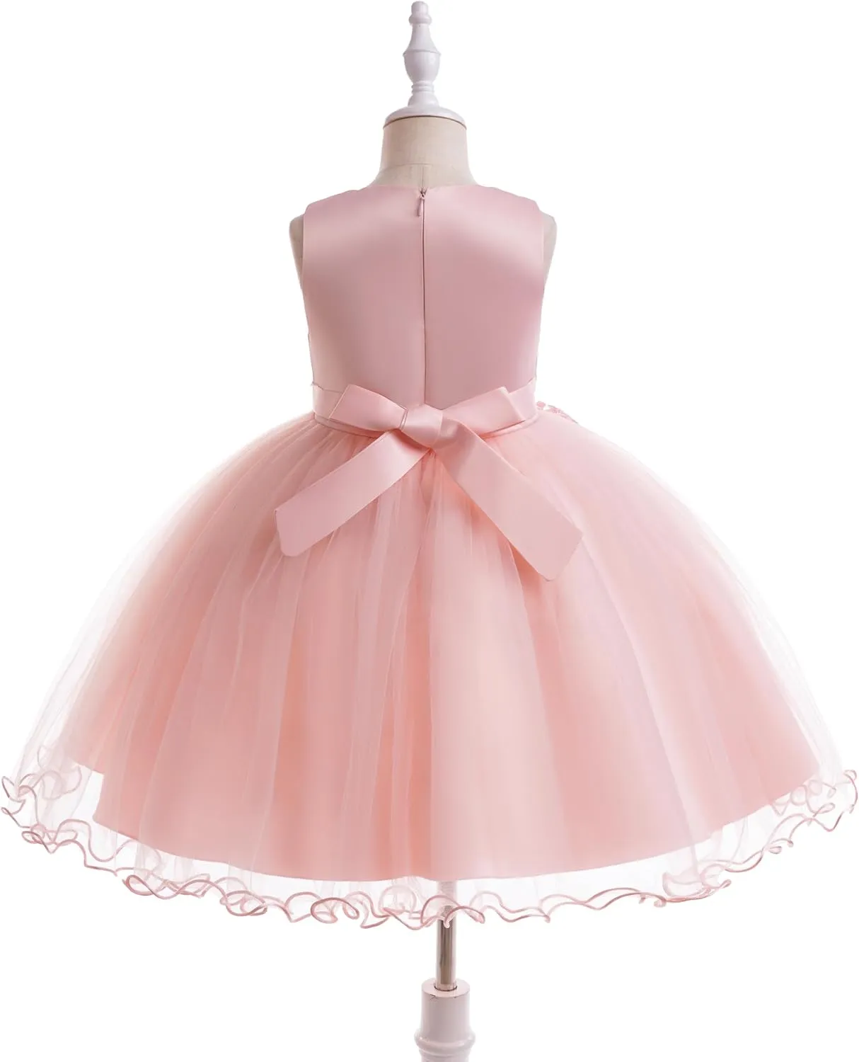 Weileenice Flower Girls Lace Bridesmaid Dress Kids Princess Wedding Prom Pageant Birthday Party Tutu Tulle Dresses