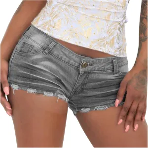 White Denim Shorts for Women High Waisted Stretchable Solid Trendy Vintage Shorts Jeans with Pockets Frayed Hem Slim Shorts Womens Shorts for Summer Dressy
