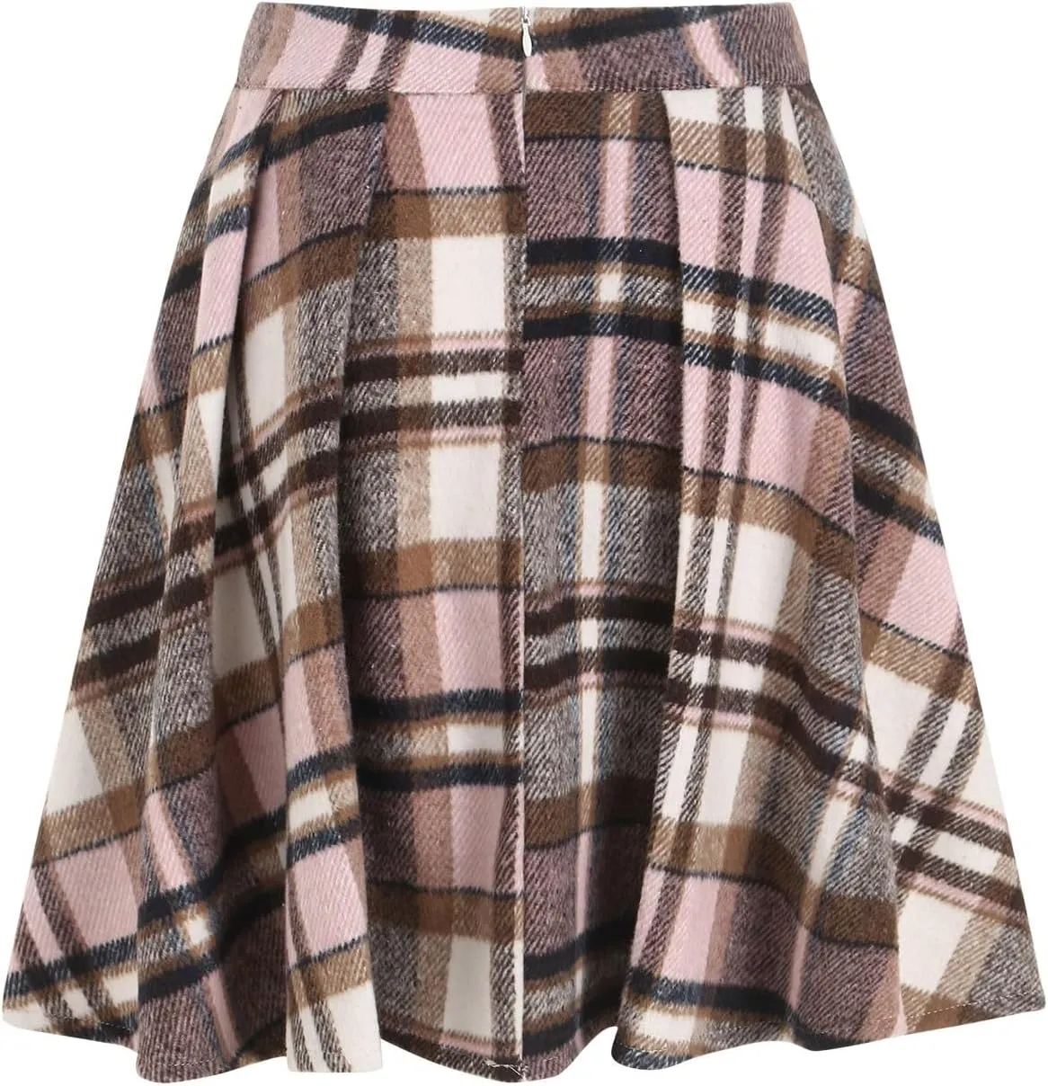 Women Plaid Mini Skirts High Wasited Pleated Skirt Summer A Line Skirts Plus Size Flared Skirt Casual School Uniform