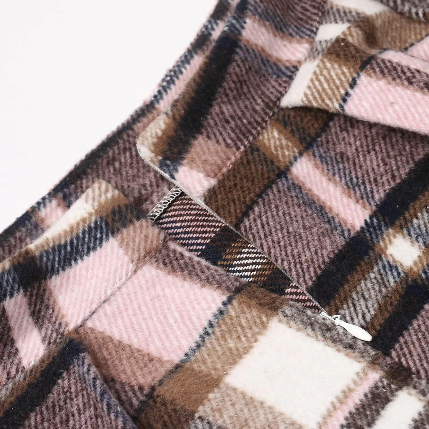Women Plaid Mini Skirts High Wasited Pleated Skirt Summer A Line Skirts Plus Size Flared Skirt Casual School Uniform