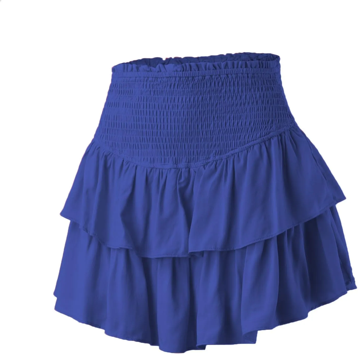 Women Pleated Mini Skirt Y2K Ruffle Low Waist Layered Pleated Flowy Skirt A Line Mini Underskirt