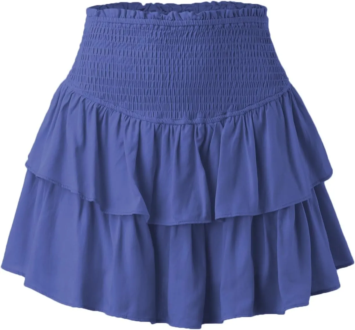 Women Pleated Mini Skirt Y2K Ruffle Low Waist Layered Pleated Flowy Skirt A Line Mini Underskirt