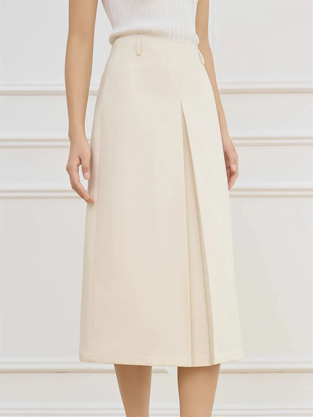 Women Solid Long Casual Loose A-LINE Skirt