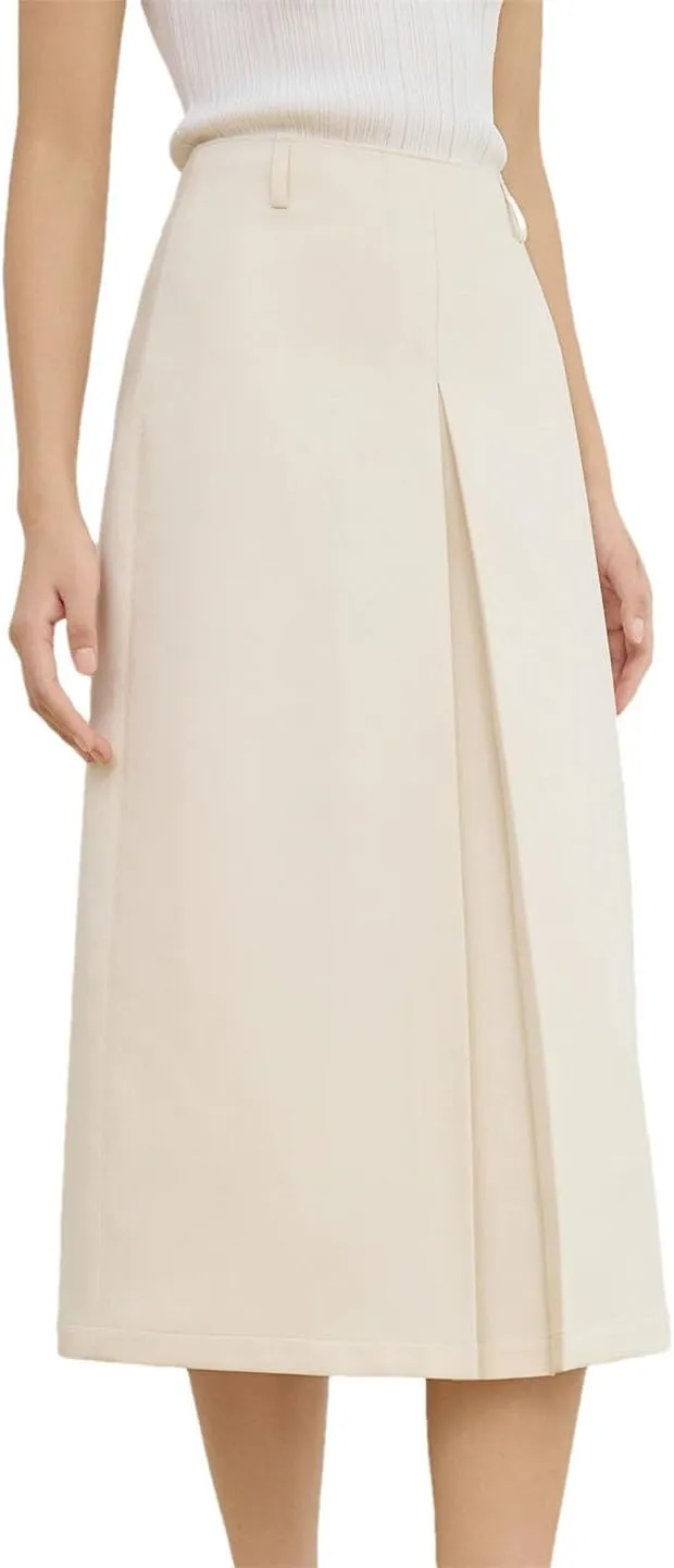 Women Solid Long Casual Loose A-LINE Skirt