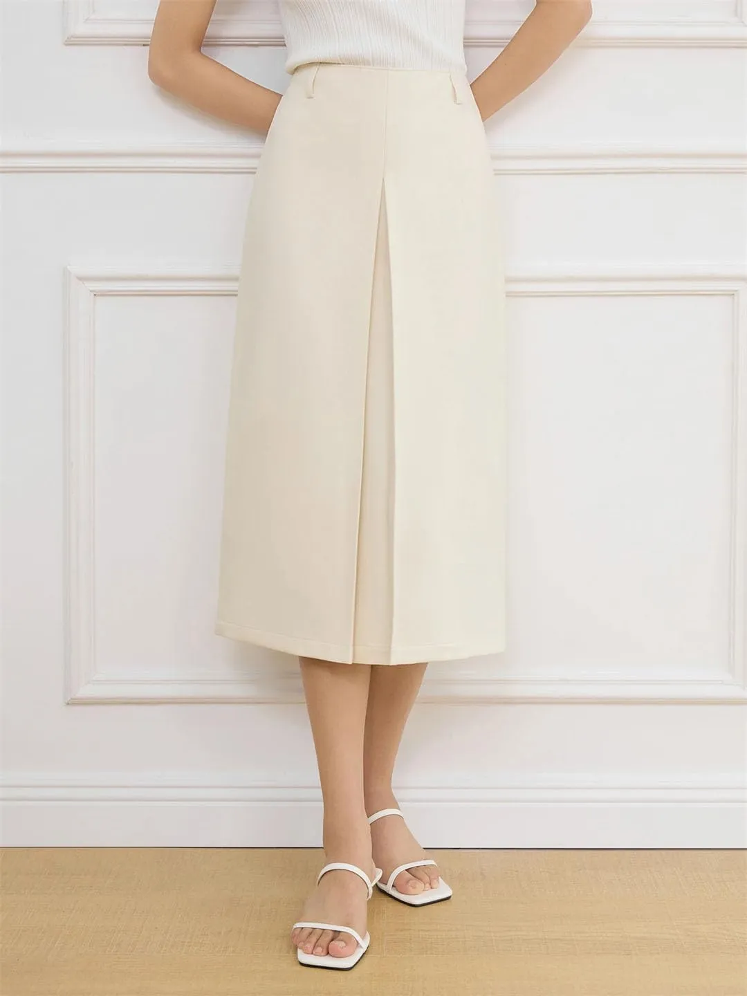 Women Solid Long Casual Loose A-LINE Skirt