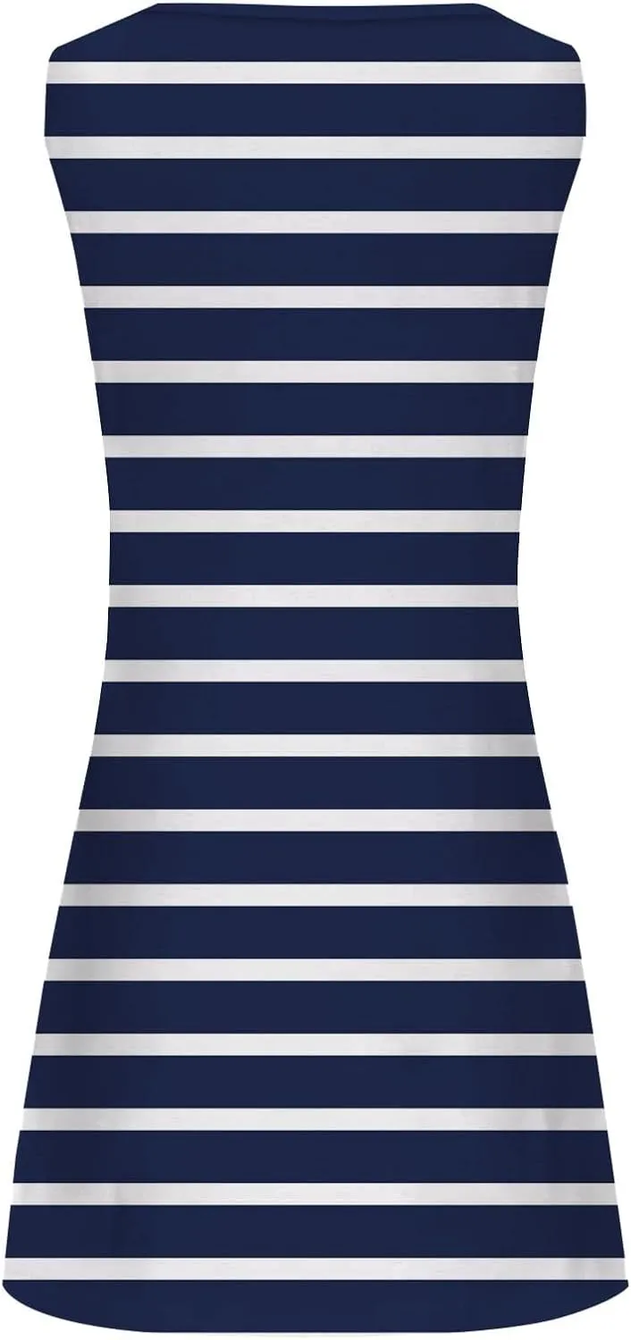 Women Sundresd Sun Dresses for Women 2025 Vacation Beach Casual Summer Sundresses Sleeveless Tank Short Boho Dress
