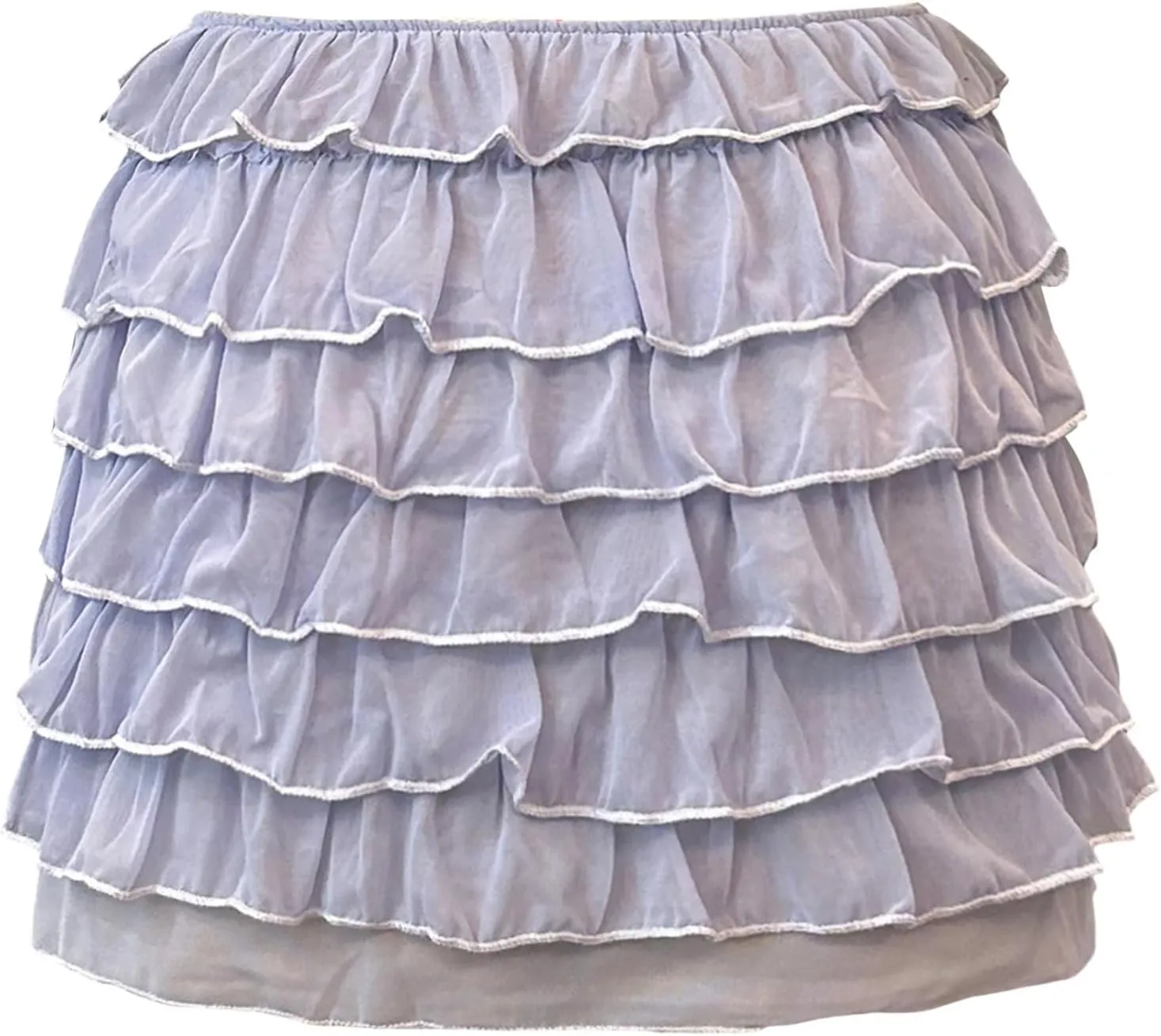 Women Y2K Lace Mini Skirt Half Slip Skirt Ruffle Low Rise Layered Pleated Flowy Underskirt Lingerie Short Skirts