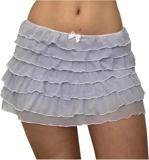 Women Y2K Lace Mini Skirt Half Slip Skirt Ruffle Low Rise Layered Pleated Flowy Underskirt Lingerie Short Skirts