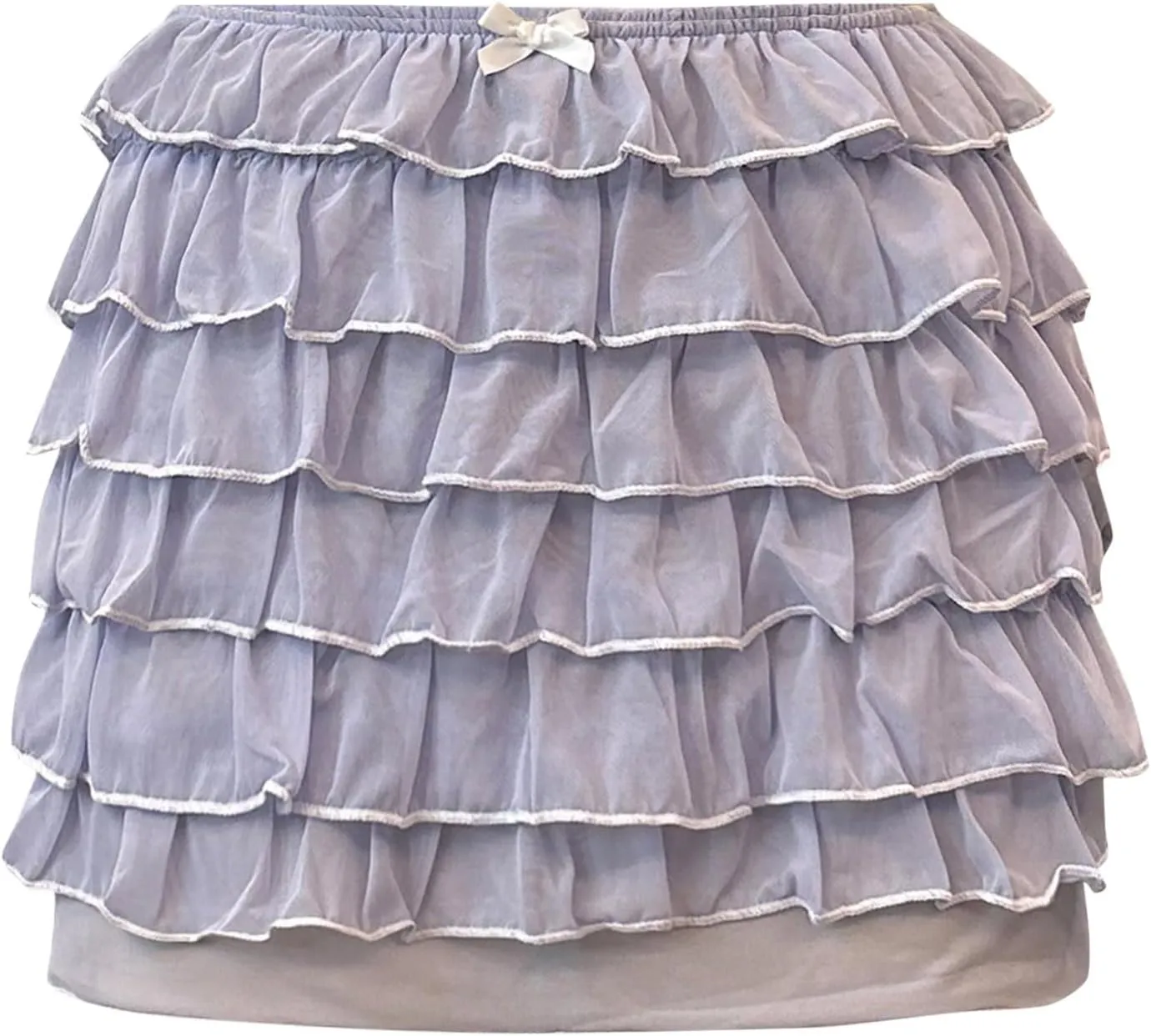 Women Y2K Lace Mini Skirt Half Slip Skirt Ruffle Low Rise Layered Pleated Flowy Underskirt Lingerie Short Skirts